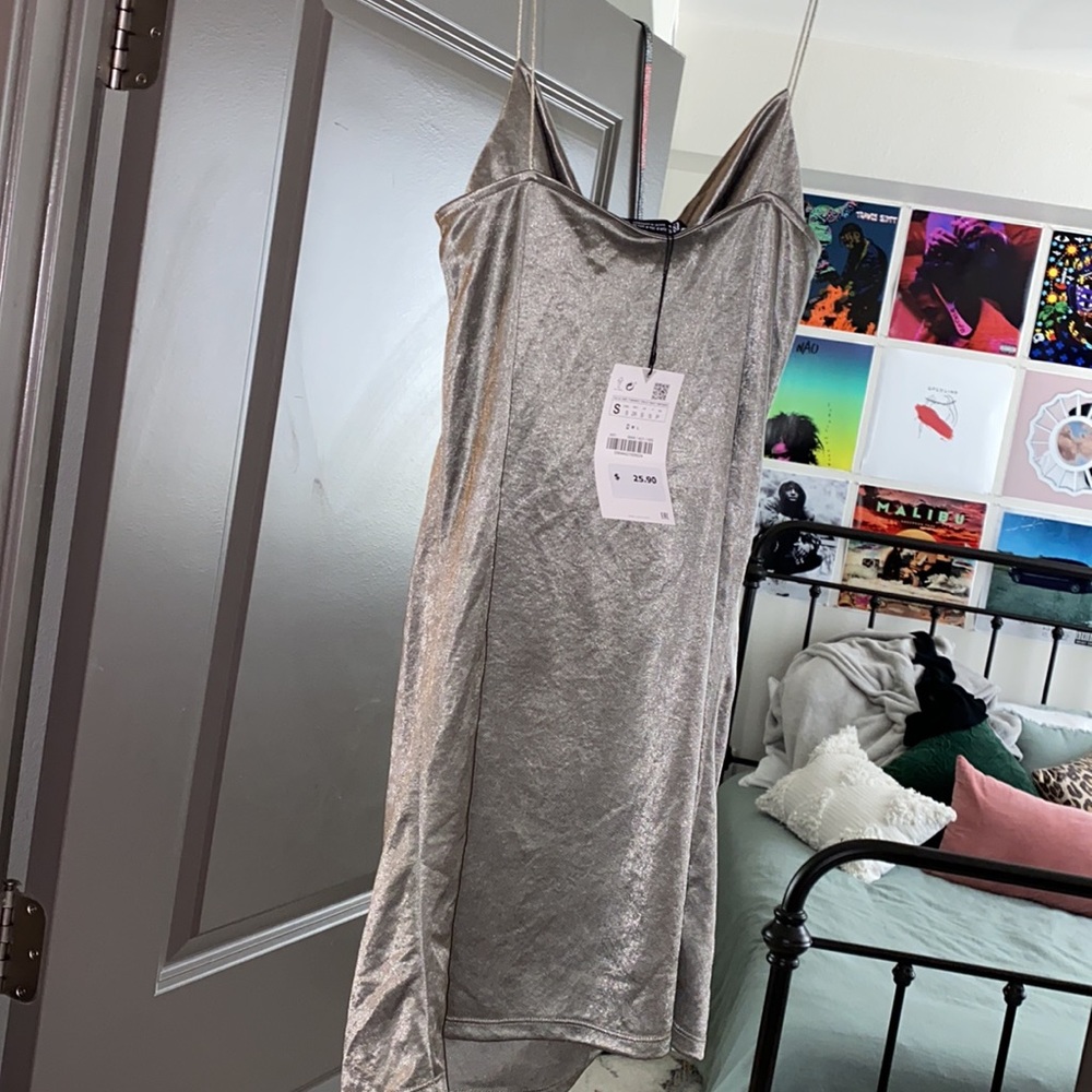 Sage Green Slip Dress - Picture 4 of 4